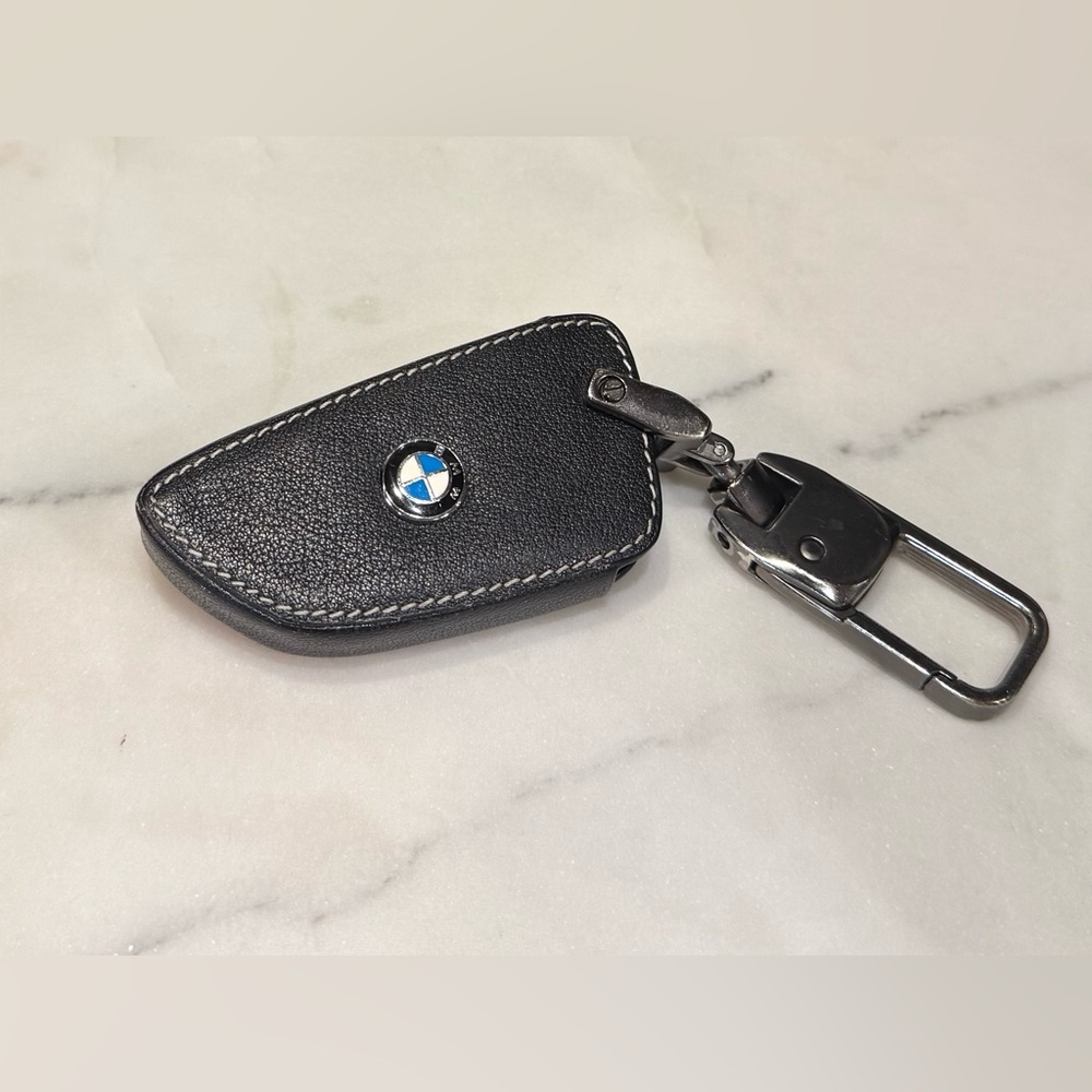 BMW Black Leather Key Fob Holder